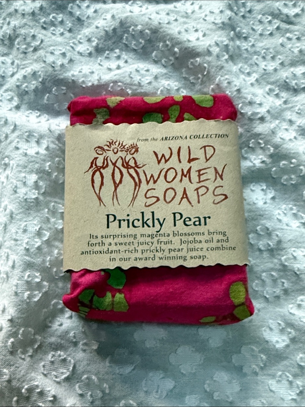 Wild Women Soaps Prickly Pear Bar - Magenta & Green Wrap - Picture 1 of 5